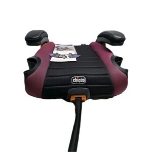 New Chicco GoFit Plus Backless Booster Car Seat In Burgundy Up To 40 lbs